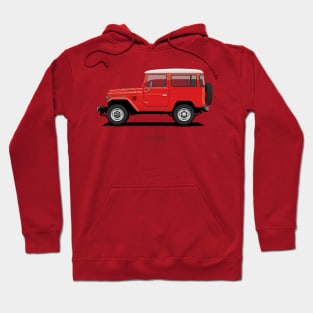 Land Cruiser FJ40 HardTop Red Hoodie